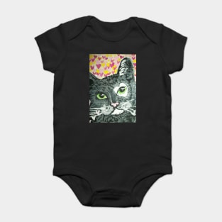 Cat face painting Baby Bodysuit